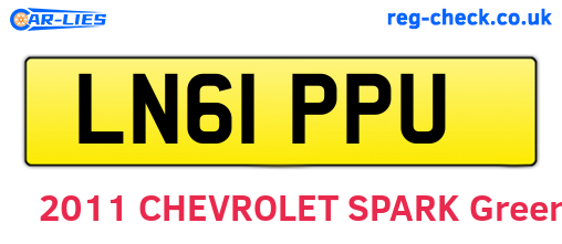 LN61PPU are the vehicle registration plates.