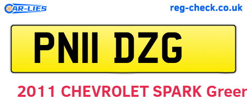 PN11DZG are the vehicle registration plates.