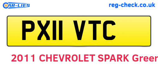 PX11VTC are the vehicle registration plates.