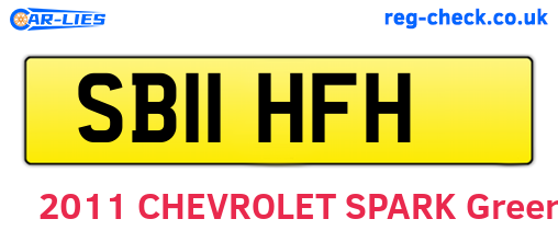 SB11HFH are the vehicle registration plates.