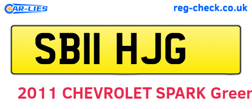 SB11HJG are the vehicle registration plates.