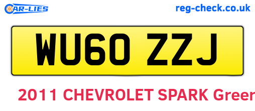 WU60ZZJ are the vehicle registration plates.