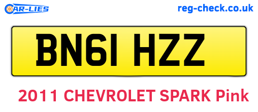 BN61HZZ are the vehicle registration plates.
