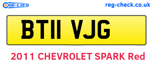 BT11VJG are the vehicle registration plates.