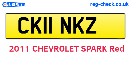CK11NKZ are the vehicle registration plates.