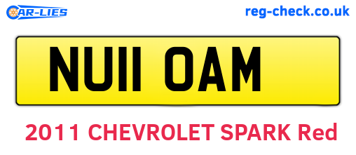 NU11OAM are the vehicle registration plates.