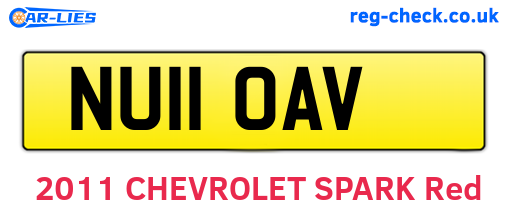 NU11OAV are the vehicle registration plates.