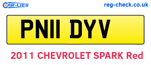 PN11DYV are the vehicle registration plates.
