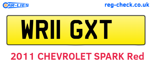 WR11GXT are the vehicle registration plates.