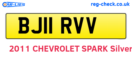 BJ11RVV are the vehicle registration plates.
