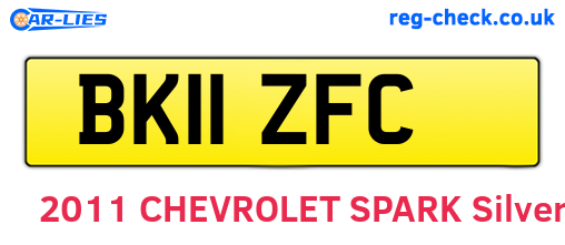 BK11ZFC are the vehicle registration plates.