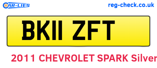 BK11ZFT are the vehicle registration plates.