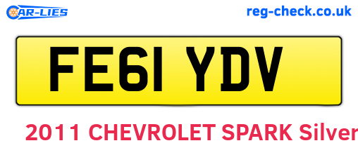 FE61YDV are the vehicle registration plates.