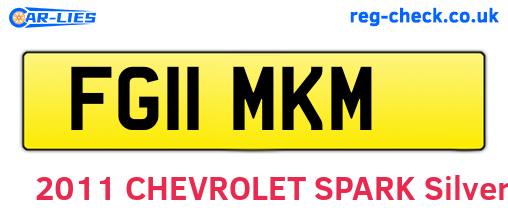 FG11MKM are the vehicle registration plates.