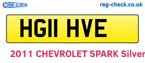 HG11HVE are the vehicle registration plates.