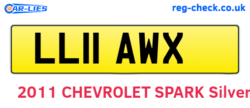 LL11AWX are the vehicle registration plates.