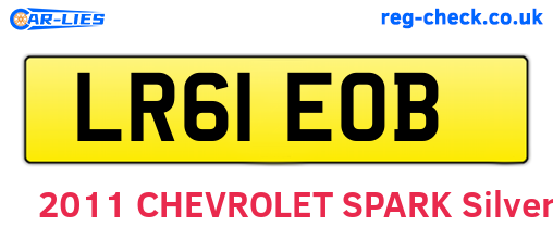 LR61EOB are the vehicle registration plates.