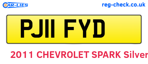 PJ11FYD are the vehicle registration plates.