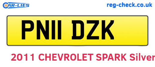 PN11DZK are the vehicle registration plates.