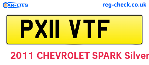 PX11VTF are the vehicle registration plates.