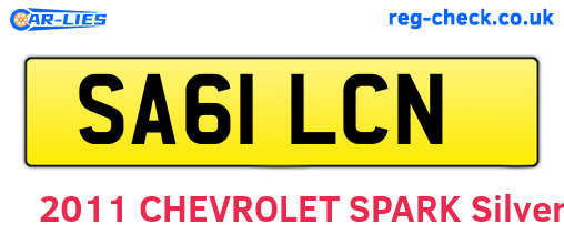 SA61LCN are the vehicle registration plates.