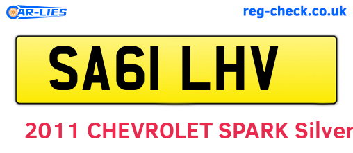 SA61LHV are the vehicle registration plates.