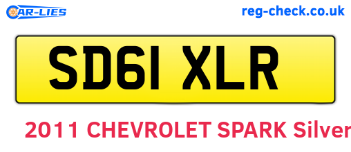 SD61XLR are the vehicle registration plates.