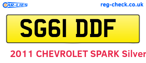 SG61DDF are the vehicle registration plates.
