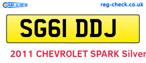 SG61DDJ are the vehicle registration plates.