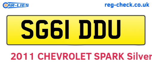 SG61DDU are the vehicle registration plates.