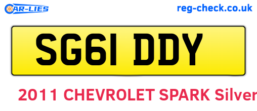 SG61DDY are the vehicle registration plates.