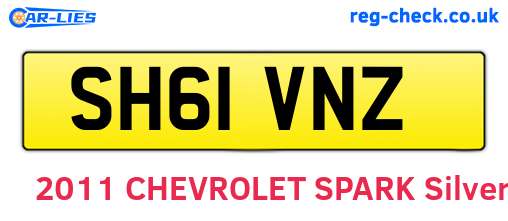 SH61VNZ are the vehicle registration plates.