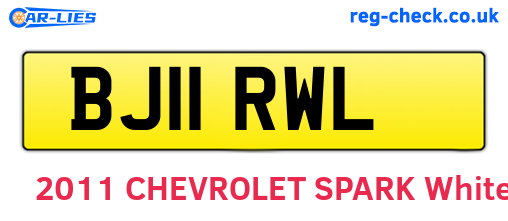 BJ11RWL are the vehicle registration plates.