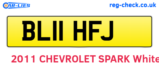 BL11HFJ are the vehicle registration plates.