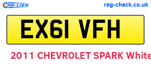 EX61VFH are the vehicle registration plates.