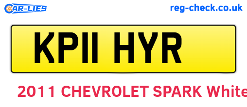 KP11HYR are the vehicle registration plates.
