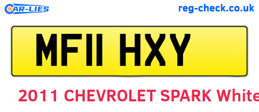 MF11HXY are the vehicle registration plates.