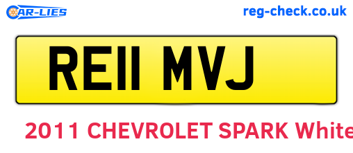 RE11MVJ are the vehicle registration plates.
