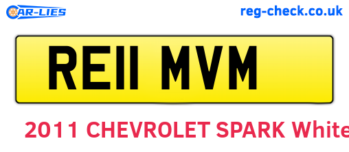 RE11MVM are the vehicle registration plates.