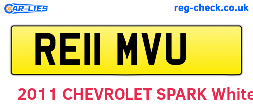 RE11MVU are the vehicle registration plates.
