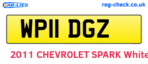 WP11DGZ are the vehicle registration plates.