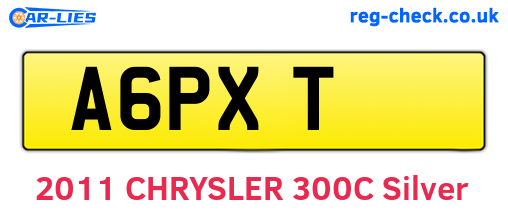 A6PXT are the vehicle registration plates.
