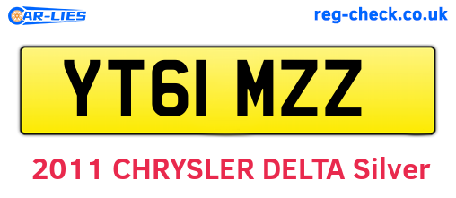 YT61MZZ are the vehicle registration plates.