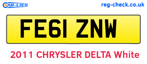 FE61ZNW are the vehicle registration plates.