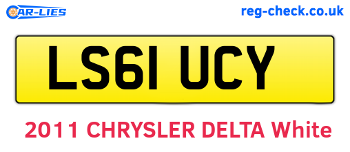 LS61UCY are the vehicle registration plates.