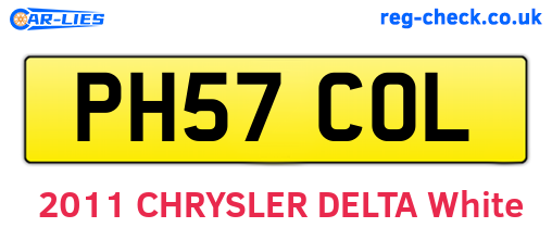 PH57COL are the vehicle registration plates.