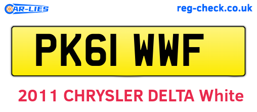 PK61WWF are the vehicle registration plates.
