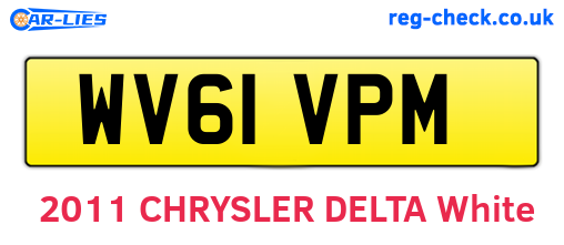 WV61VPM are the vehicle registration plates.