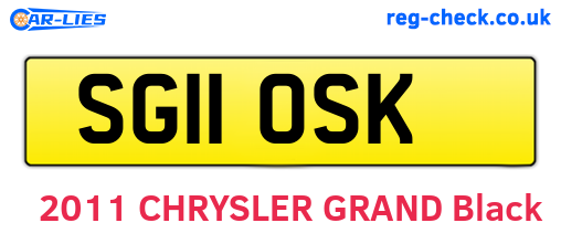 SG11OSK are the vehicle registration plates.
