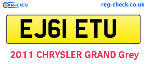 EJ61ETU are the vehicle registration plates.